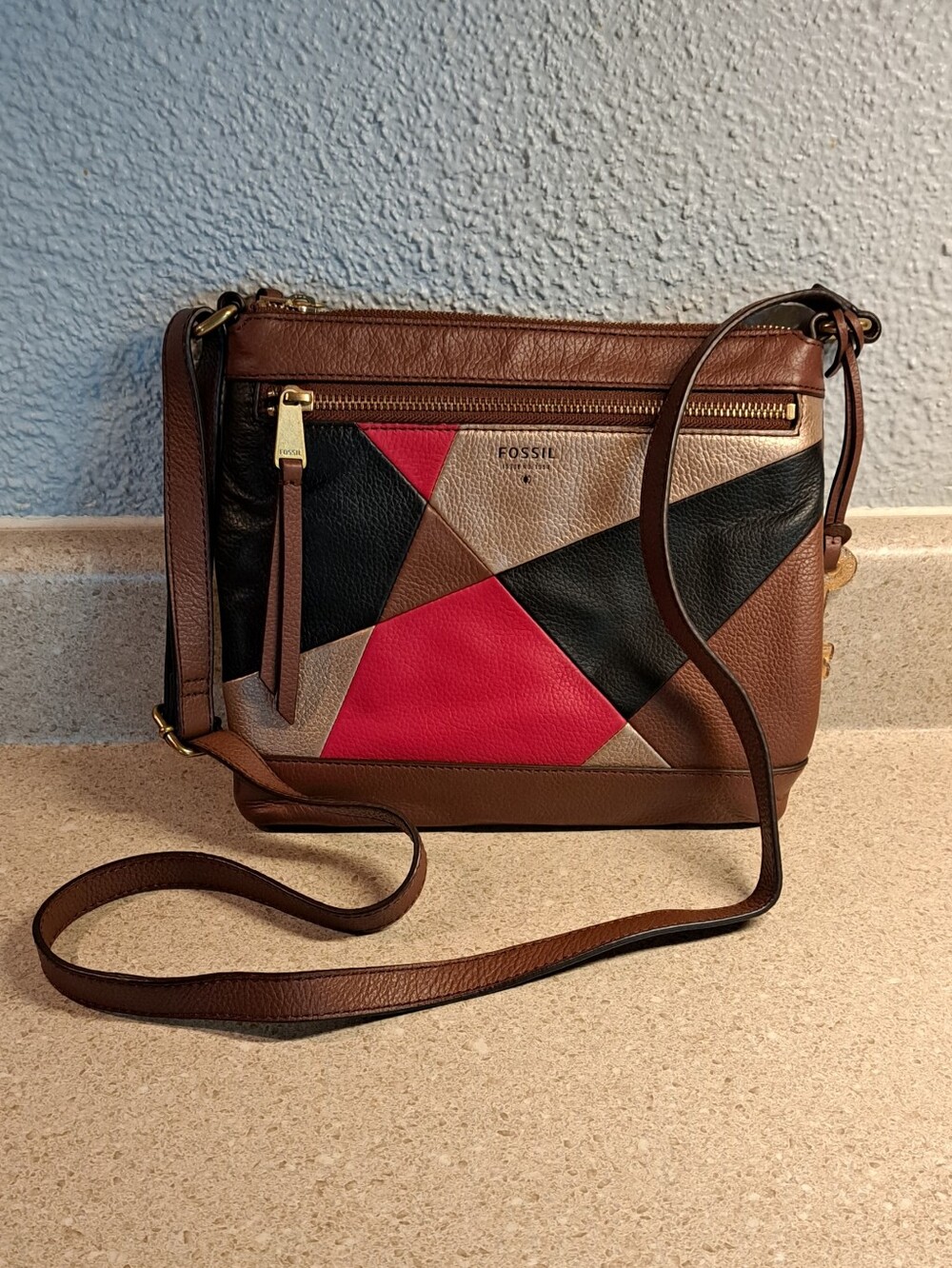 Fossil Leather Crossbody Bag